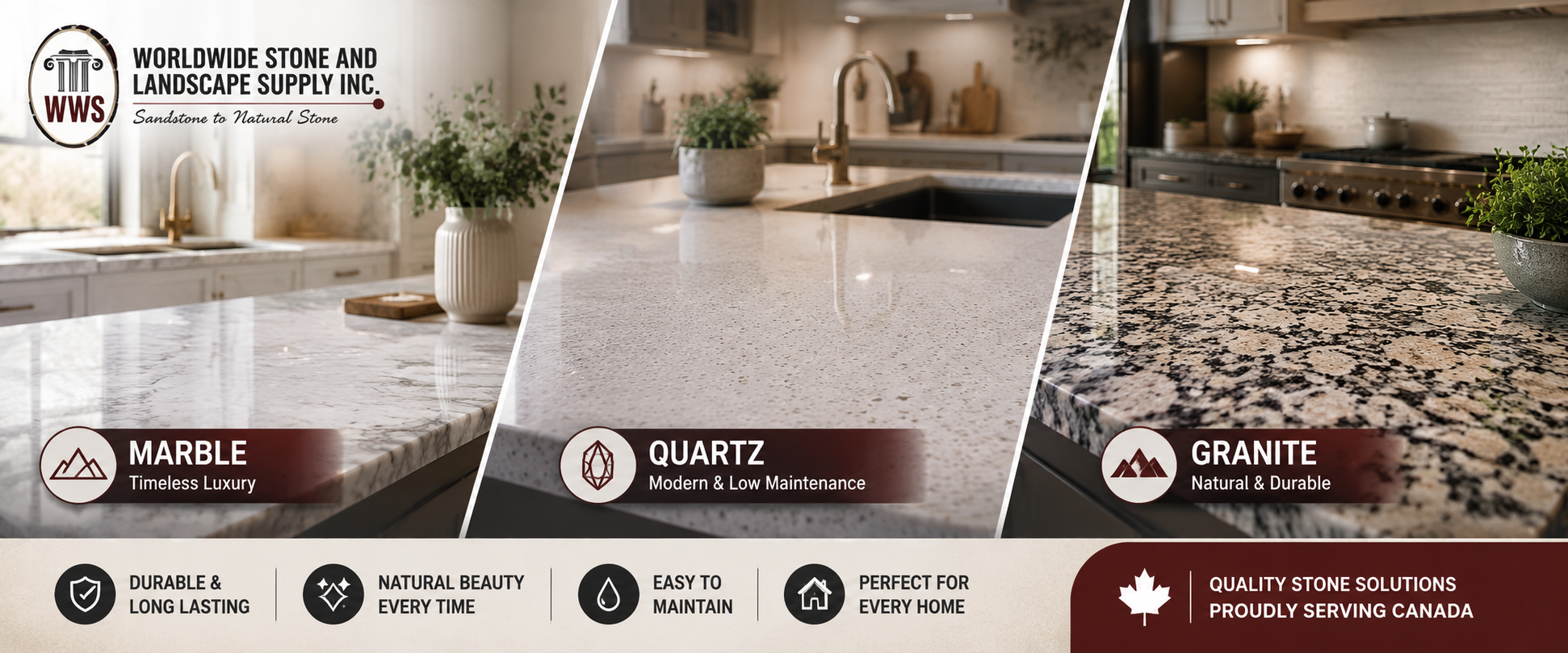 Marble vs Quartz vs Granite Which Stone Is Best for Your Kitchen in 2026
